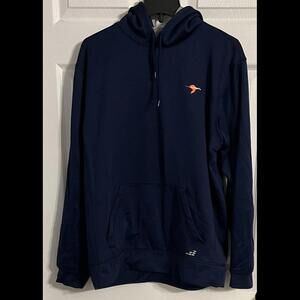 Bcg Men’s Medium Navy Hoodie With Orange Duck Embroidered On Front With Pockets